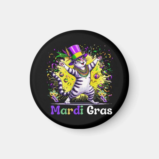 Katten Kitten Kitty Mardi Gras Festival Feest Magneet (Voorkant)