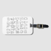 Katten Kittens en kattendoodles Bagagelabel (Voorkant (horizontaal))