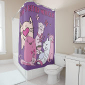 Katten Kittens leven beter met katten Douchegordijn (In situ)