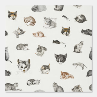 Katten Kittens Muizen Kat Lady Chinoiserie Toile Behang