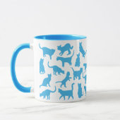Katten Kleur Baby Blauw Mok (Links)