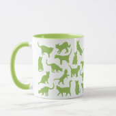 Katten kleuren limoen groen mok (Links)