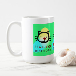 Katten kleurrijke kattenpoten koffiemok