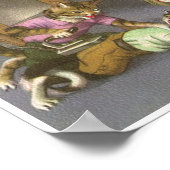 KATTEN: Knipperaars Poster kunstseminigloss (Hoek)