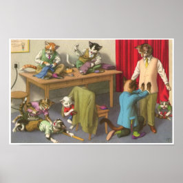 KATTEN: Knipperaars Poster kunstseminigloss