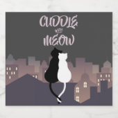 Katten knuffelen Schattigee Valentijnsdag Bier Etiket (Enkel label)