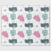 Katten Knuffels Cadeaupapier (Vlak)