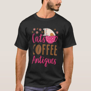 Katten Koffie Antiek Kat Antiek Kopen T-shirt