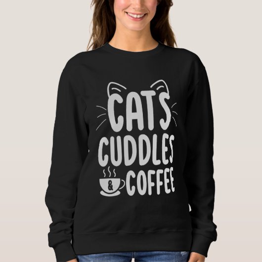 Katten Koffie   Cute Kat   Kitty Moeder Vader Trui (Voorkant)