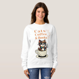 Katten Koffie en Boeken Koele Kat Trui