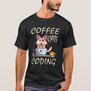 Katten Koffie en Codeur Programmeur T-shirt