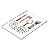 KATTEN, KOFFIE EN CRIMINALITEITSPODCASTEN MET EEN  NOTITIEBOEK (Linkerzijde)