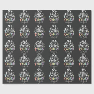 Katten Koffie en Kleuren Cadeaupapier
