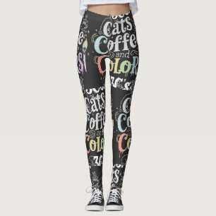 Katten Koffie en Kleuren Leggings