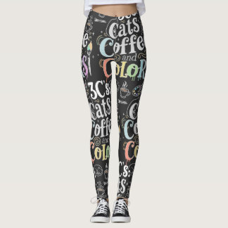 Katten Koffie en Kleuren Leggings