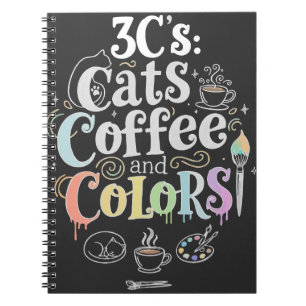 Katten Koffie en Kleuren Notitieboek