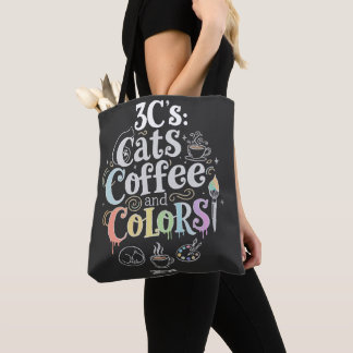 Katten Koffie en Kleuren Tote Bag