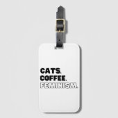 Katten Koffie Feminisme Bagagelabel (Voorkant (verticaal))