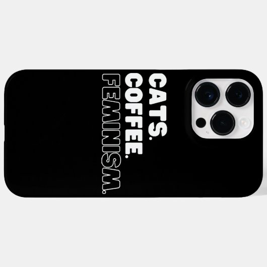 Katten Koffie Feminisme Case-Mate iPhone Case (Achterkant (horizontaal))