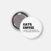 Katten Koffie Feminisme Magneet (Voorkant / Achterkant)