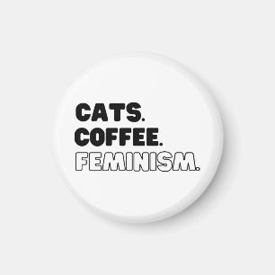 Katten Koffie Feminisme Magneet