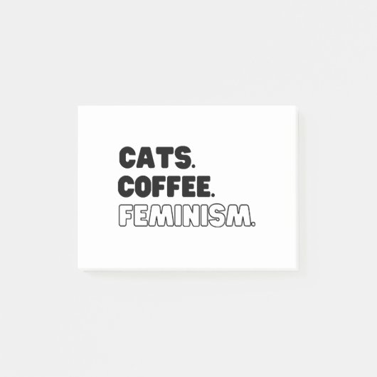 Katten Koffie Feminisme Post-it® Notes (Voorkant)