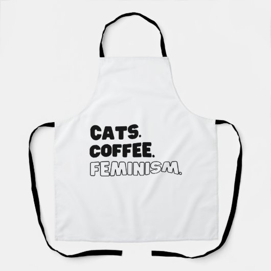 Katten Koffie Feminisme Schort (Voorkant)