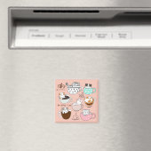 Katten Koffie Grappig Magneet (Insitu (Vaatwasser))