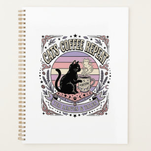 Katten Koffie Herhaal Kat Thee Bladeren Koffie For Planner