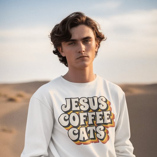 KATTEN KOFFIE JEZUS KAT T-SHIRTS