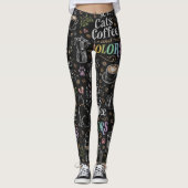 Katten & Koffie Koffieliefhebber Leggings (Voorkant)