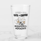 Katten + Koffie = Meografische ochtenden.w Glas (Achterkant)