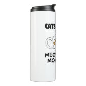 Katten + Koffie = Meografische ochtenden.w Thermosbeker (Gedraaid links)
