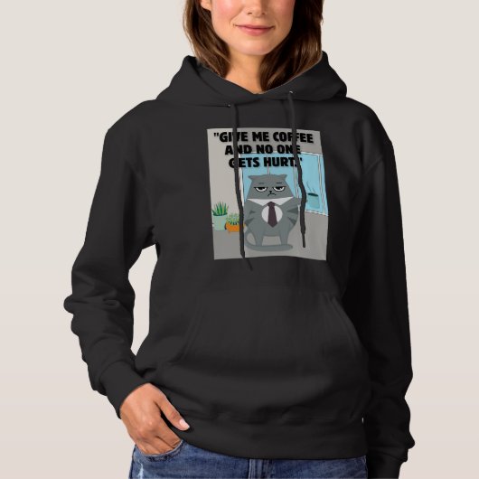 Katten koffie offerte hoodie (Voorkant)