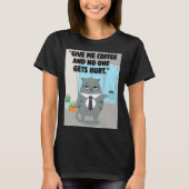 Katten koffie offerte t-shirt (Voorkant)