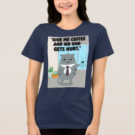Katten koffie offerte Tri-Blend shirt