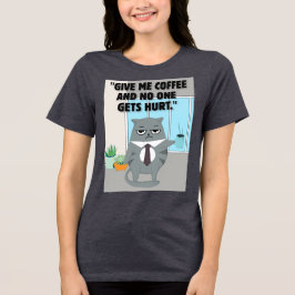 Katten koffie offerte Tri-Blend shirt