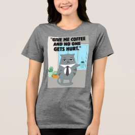 Katten koffie offerte Tri-Blend shirt