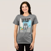 Katten koffie offerte Tri-Blend shirt (Voorkant volledig)