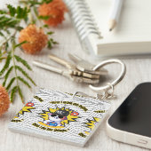 Katten Koffie Quote Sleutelhanger (Voorkant Rechts)