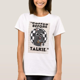 Katten Koffie Quote T-shirt
