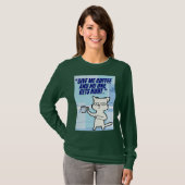 Katten Koffie Quote T-shirt (Voorkant volledig)