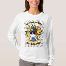 Katten Koffie Quote T-shirt