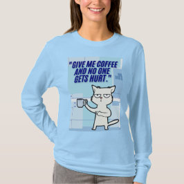 Katten Koffie Quote T-shirt