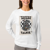 Katten Koffie Quote T-shirt (Voorkant)