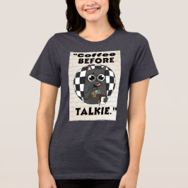 Katten Koffie Quote Tri-Blend Shirt