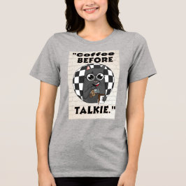 Katten Koffie Quote Tri-Blend Shirt