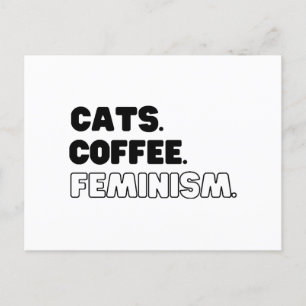 Katten Koffiefeminisme Briefkaart