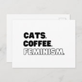 Katten Koffiefeminisme Briefkaart (Voorkant / Achterkant)
