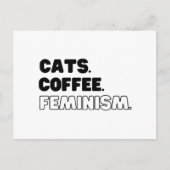 Katten Koffiefeminisme Briefkaart (Voorkant)